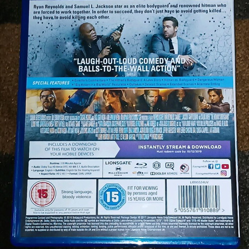 Hitman's Bodyguard Blu-Ray movie like new