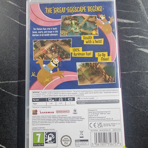 Chicken Run Eggstraction Nintendo Switch game