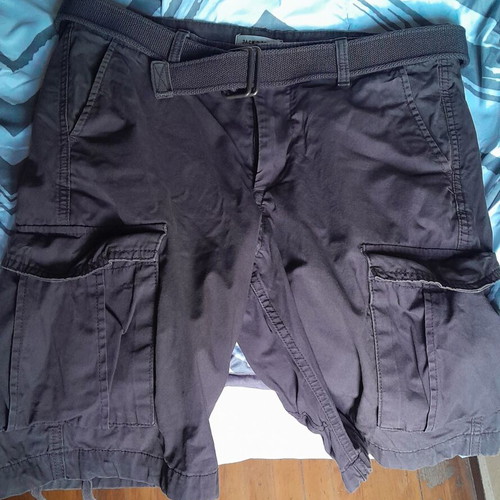 Funky Buddha Bermuda shorts like new, size S, grey, cotton cargo style with belt