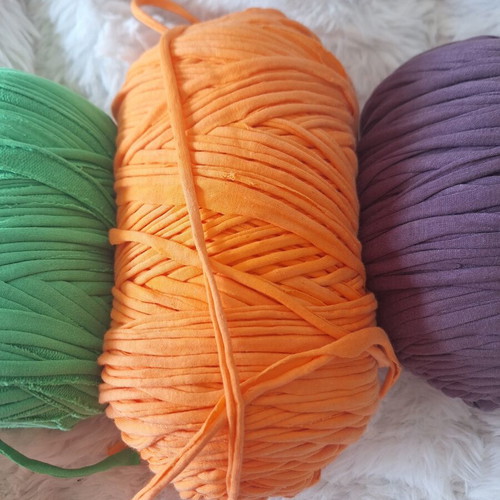 Yarn Art cotton yarn green orange purple 500-700 grams