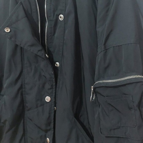 Women's bomber used, black, Pull and Bear