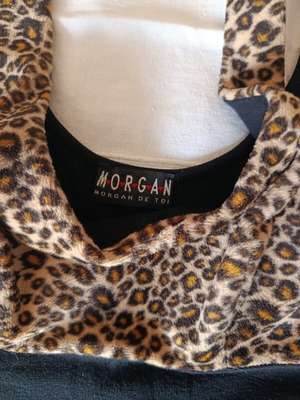 Morgan leopard dress used, size M, black and brown