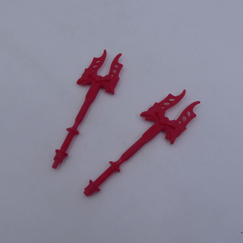 Batman Gotham City Showdown action figure used with 2 red weapons