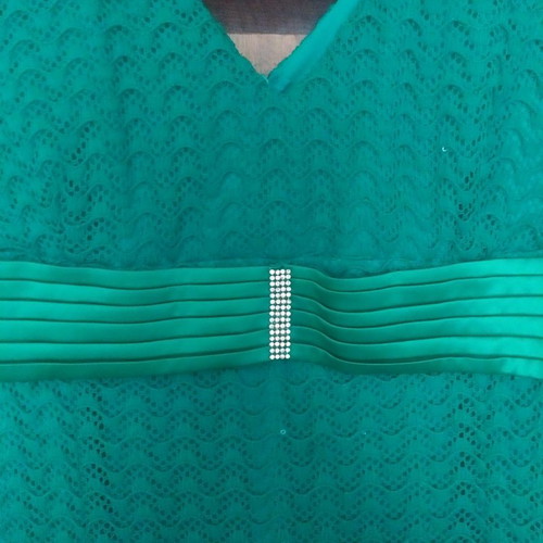 Green dress used, size 56, excellent condition