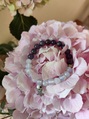 Moonstone bracelet, Pisces zodiac sign, natural stone