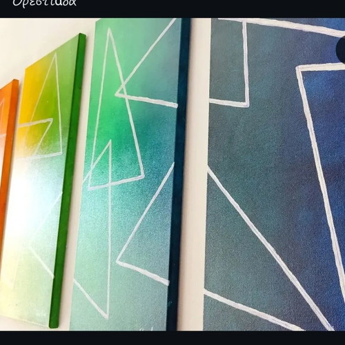 Handmade paintings new, modern acrylic with varnish
