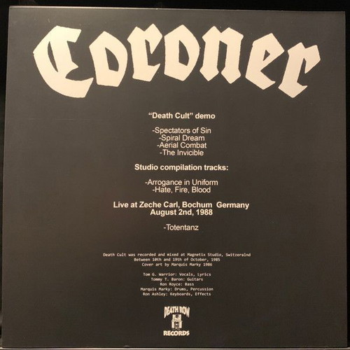 Coroner Death Cult vinyl LP pink, new