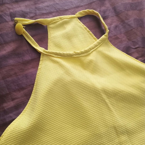 Handmade alpha-line dress like new, yellow, size S