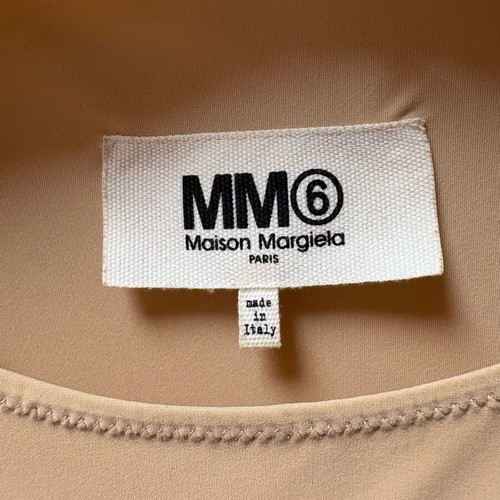 MM6 Stretch long sleeve bodysuit like new, beige, size M