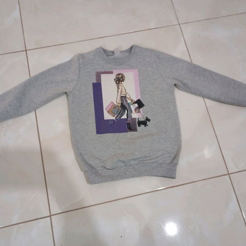 Joyce sweatshirt for girl 8 years old like new, gray and purple