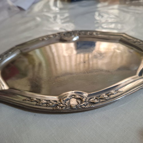Silver-plated vintage tray like new, 18.5x12.5cm