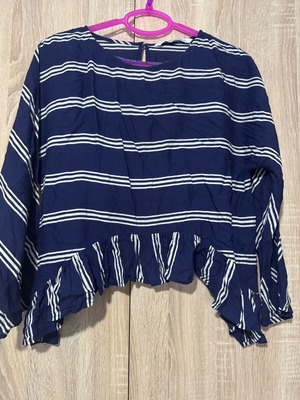 Striped shirt Zara used, size M, white and blue