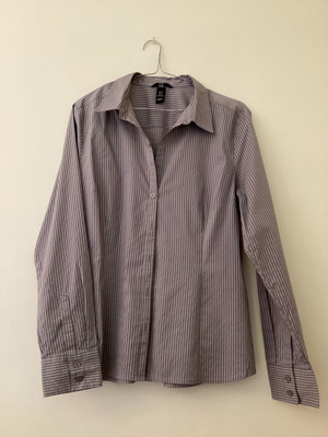 H&M women's striped beige brown shirt like new XXL