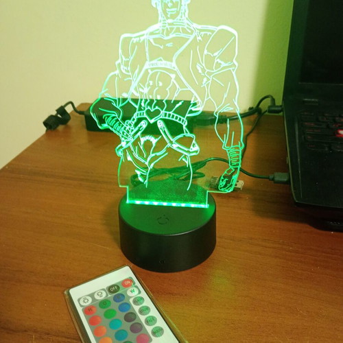JoJo's Bizarre Adventure DIO 3D lamp like new with remote and charger