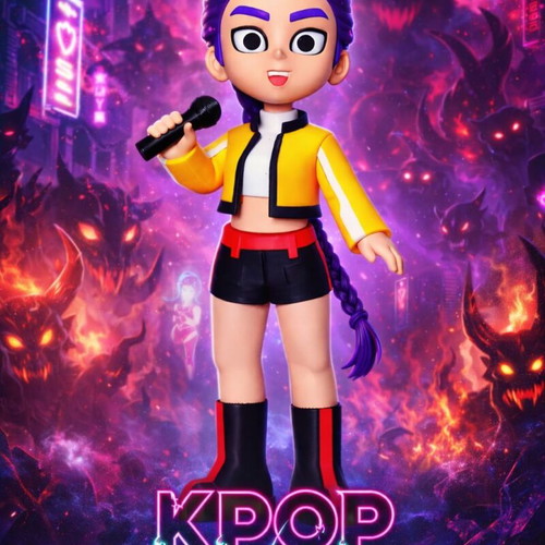 Kpop Demon Hunters Rumi figure 20 cm new 3D printed