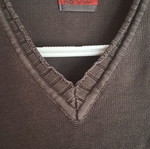 Staff cotton sleeveless vest, grey-brown