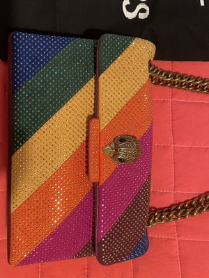 Kurt Geiger Small Kensington shoulder bag multicolor rainbow design like new