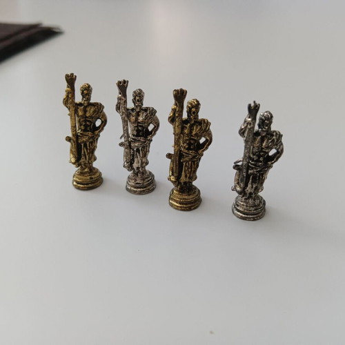 Vintage metal chess set Fantasy Medieval 32 pieces