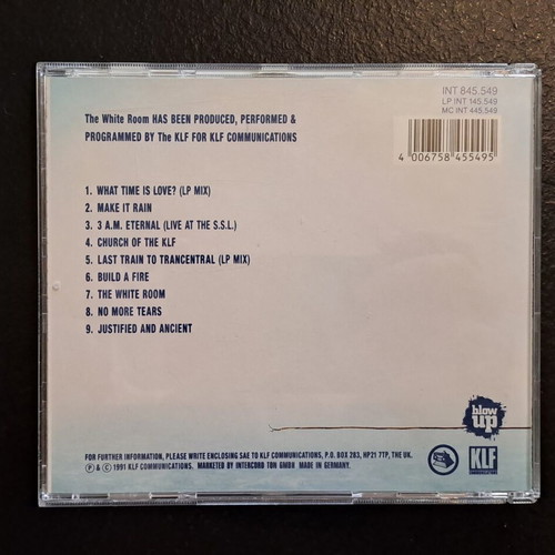 The KLF The White Room CD, electronic dance album 1991