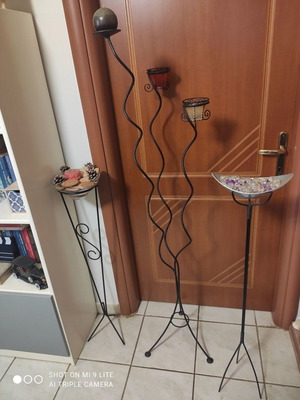 Κηροστάτης και ανθοστήλη μεταχειρισμένα