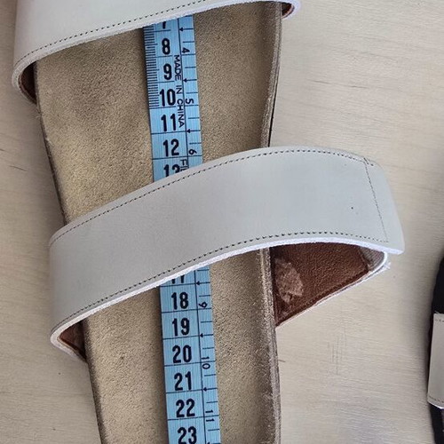 Sandalista leather sandals new, size 39-40, white beige