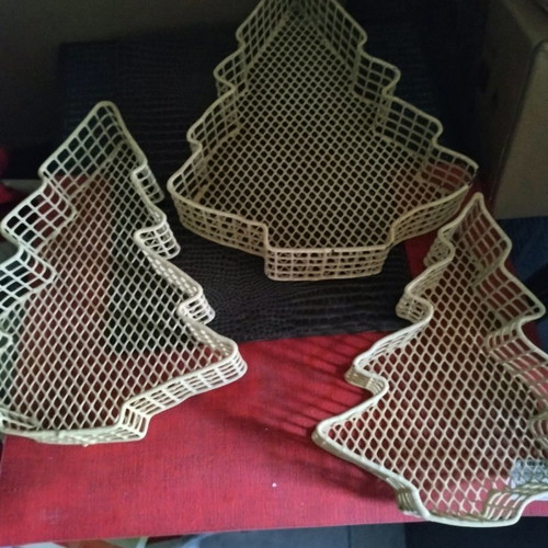 Christmas tree baskets new for holidays made of soft material and iron