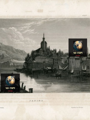 Engraving of Ioannina Castle used from Meyer's Universum book