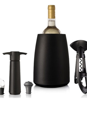 Vacuvin Wine Set Black Elegant new, 5 pieces