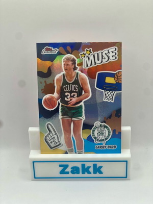 25/26 Topps Finest Larry Bird Muse Refractor Boston Celtics card like new