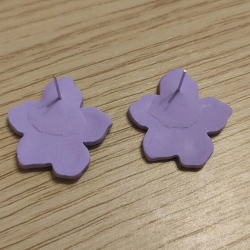 Polymer Clay Earrings New Lilac Color
