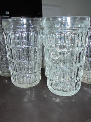 Wine glasses set of 6 vintage 1970