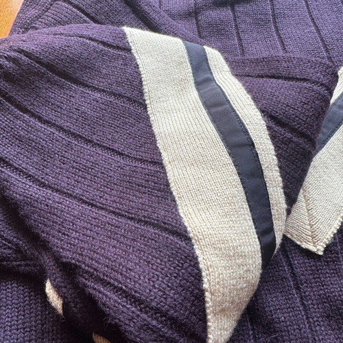 Björn Borg vintage wool sweater XL like new, blue with beige details