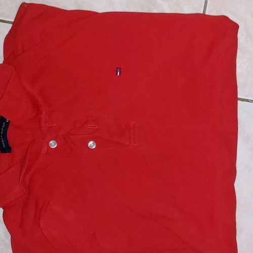 Ανδρική μπλούζα Tommy Hilfiger μεταχειρισμένη, κόκκινη, μέγεθος XXL