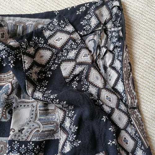 Katies viscose skirt XXL, black and brown