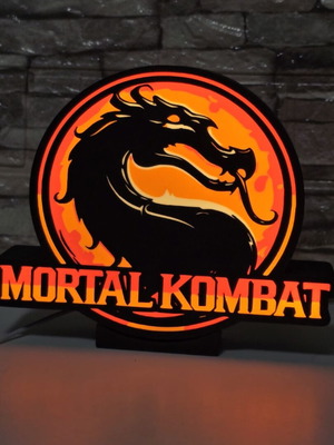 Mortal Combat lightbox like new with adjustable light intensity