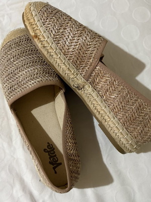 Verde straw shoes beige size 38 used, very good condition