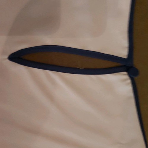 Tommy Hilfiger top ecru medium viscose with blue trim like new
