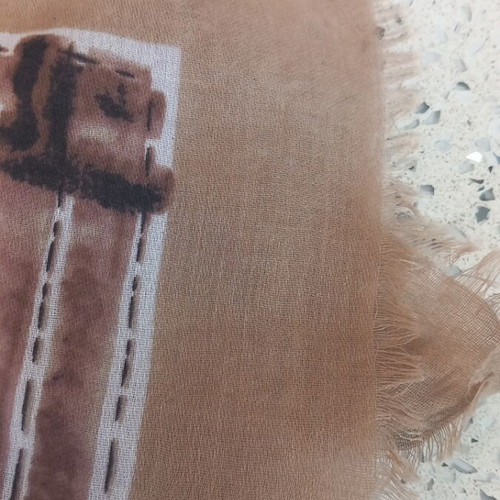 Scarf in earthy tones, new, beige and brown