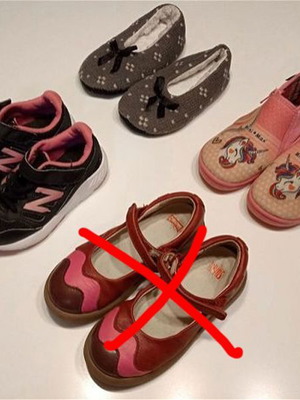 Girls' shoes and slippers used, size 28