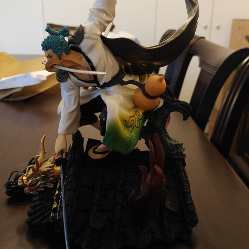 One Piece Zoro Wano Statue like new with second head