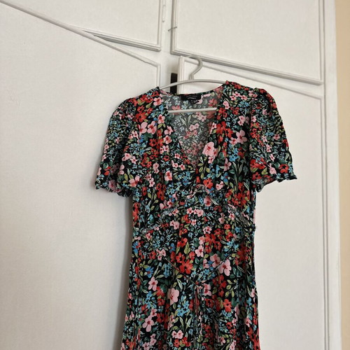 Long floral dress New Look, like new, multicolor, size S