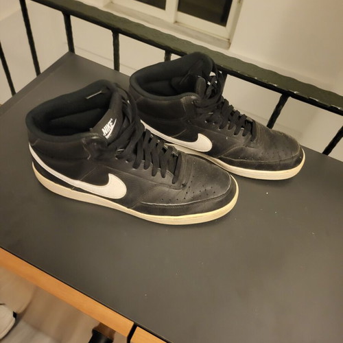 Nike Court Vision Mid sneakers like new, size 47.5, black and white