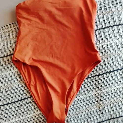 Zara one-piece swimsuit like new, size small, orange