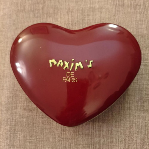 Maxim's and Niederegger used metal heart-shaped tins