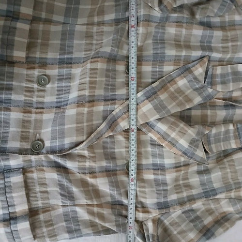 Vintage linen checked jacket large like new