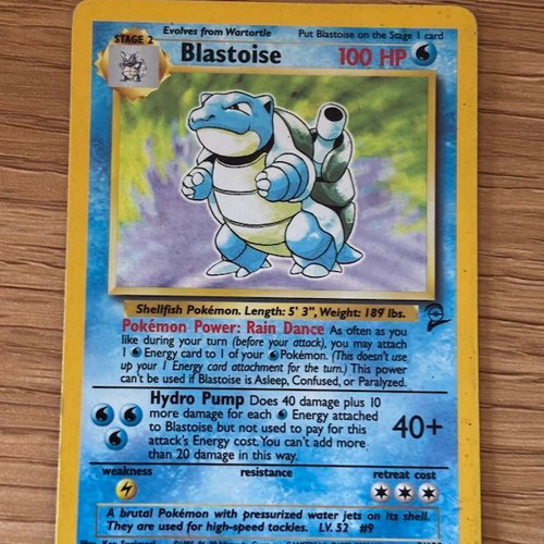 Blastoise Base Set 2 Holo Rare Pokemon card 2/130