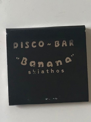 Συλλεκτικά σπίρτα Banana Disco Bar Σκιάθος 1990 καινούργια