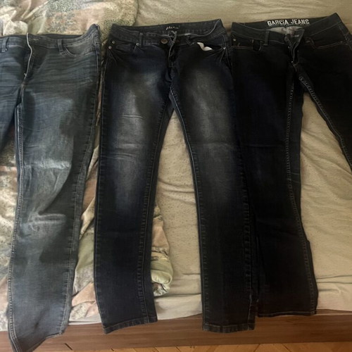 Garcia Jeans bundle of 3 slim jeans for women, size M/L, blue