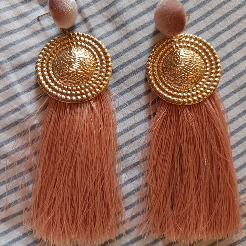 Dangling earrings pink new