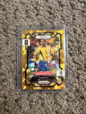 Panini Prizm Monopoly FIFA World Cup 2026 Ronaldo Nazario Gold Cracked Ice κάρτα σαν καινούργιο